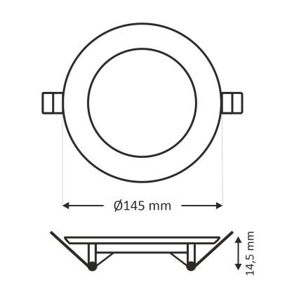 LED Ugradbena svjetiljka CIRCLE LED/9W/230V 6500K pr. 14,5 cm bijela