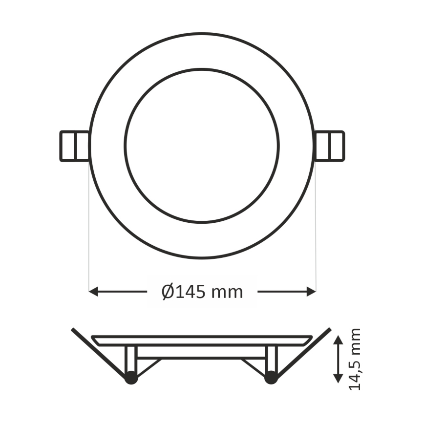 LED Ugradbena svjetiljka CIRCLE LED/9W/230V 6500K pr. 14,5 cm bijela
