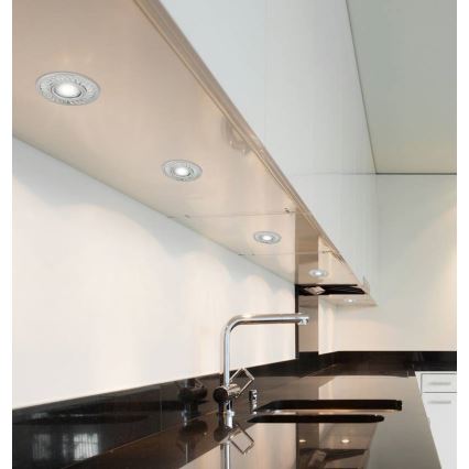 LED Ugradbena svjetiljka EYE 1xGU10/50W + LED/3W/230V