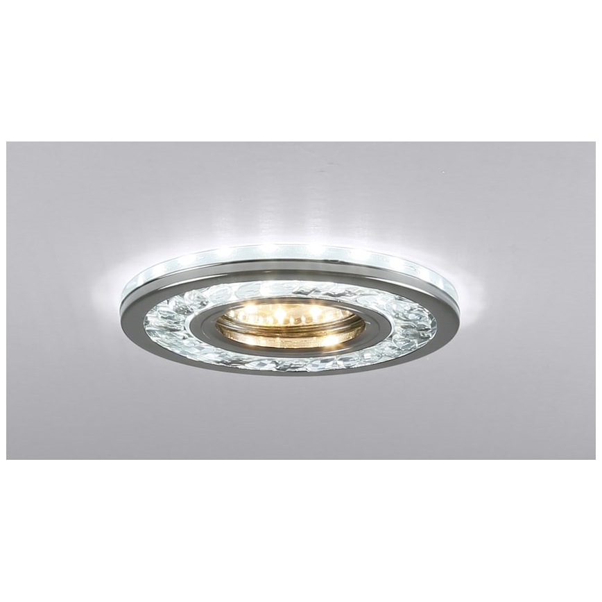 LED Ugradbena svjetiljka EYE 1xGU10/50W + LED/3W/230V