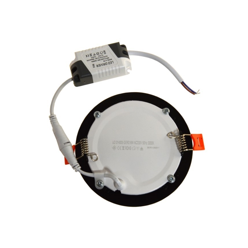 LED Ugradbena svjetiljka GERD LED/6W/230V 3000K crna