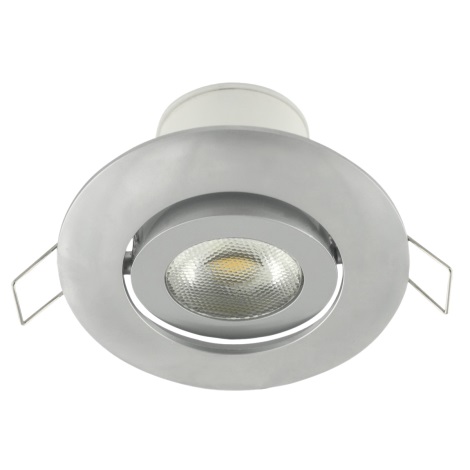 LED ugradbena svjetiljka koja se može nagnuti LED/7W/230V srebrna