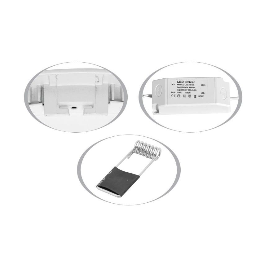 LED Ugradbena svjetiljka za kupaonicu LADA LED/25W/230V 4100K IP44