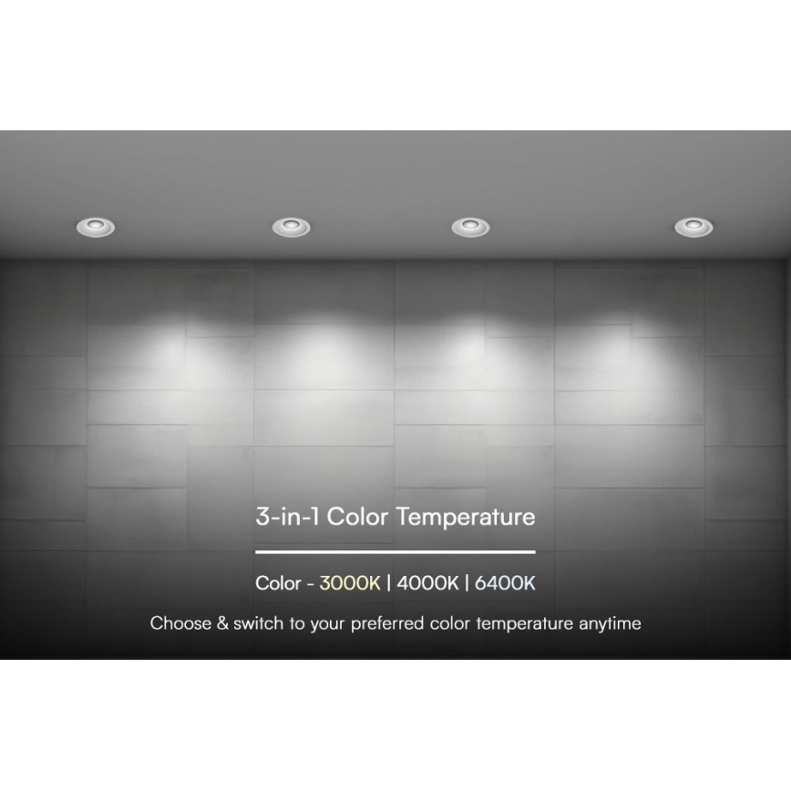 LED Ugradbena svjetiljka LED/12W/230V 3000/4000/6400K ø 8,6 cm bijela