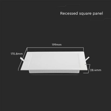 LED Ugradbena svjetiljka LED/12W/230V 6500K