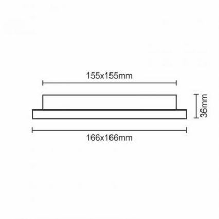 LED Ugradbena svjetiljka LED/12W/230V IP40