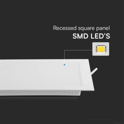 LED Ugradbena svjetiljka LED/18W/230V 22x22 cm 4000K bijela