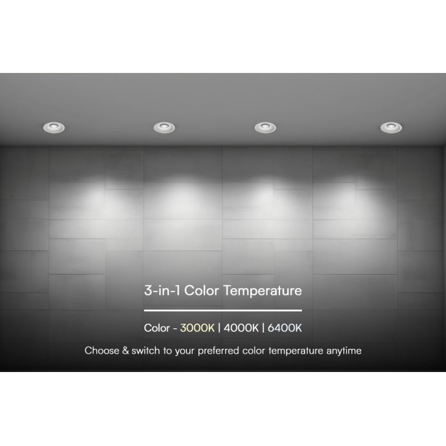 LED Ugradbena svjetiljka LED/18W/230V 3000/4000/6400K pr. 10,6 cm bijela