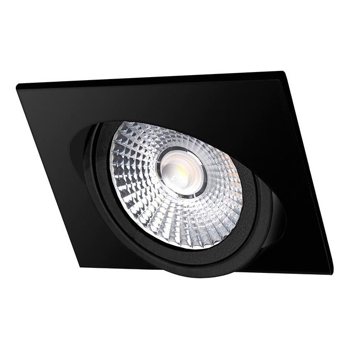 LED Ugradbena svjetiljka LED/18W/230V 3000K 11,5x11,5 cm crna