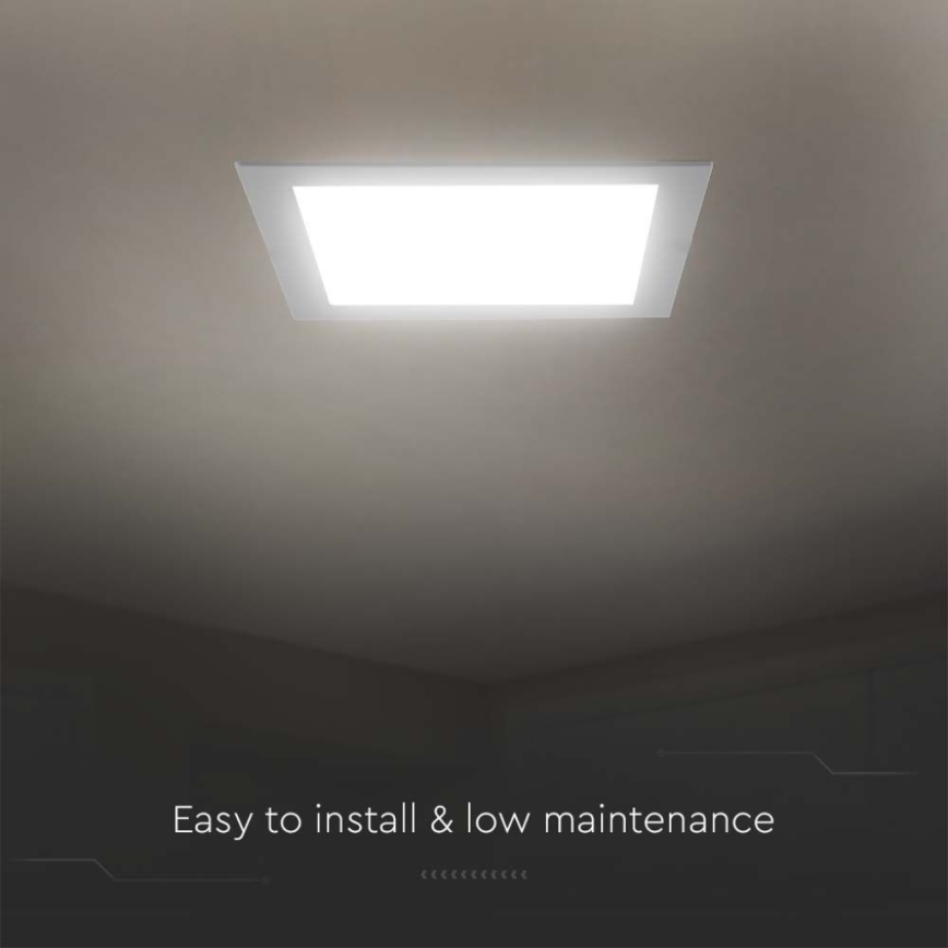 LED Ugradbena svjetiljka LED/24W/230V 29,5x29,5 cm 3000K bijela