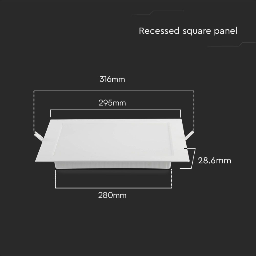 LED Ugradbena svjetiljka LED/24W/230V 29,5x29,5 cm 6500K bijela