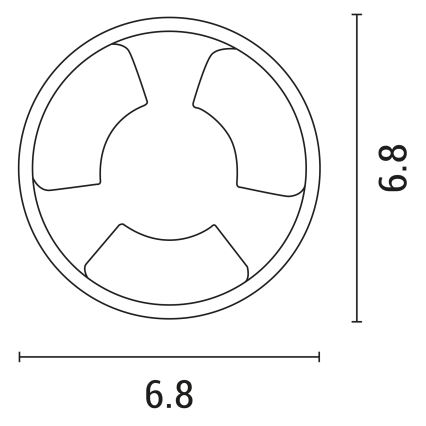 LED Ugradbena svjetiljka LED/3W/12V IP65