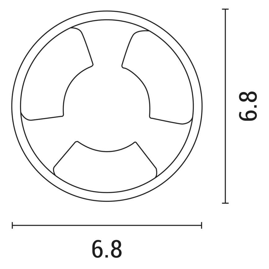 LED Ugradbena svjetiljka LED/3W/12V IP65