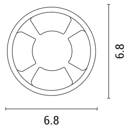 LED Ugradbena svjetiljka LED/3W/12V IP65