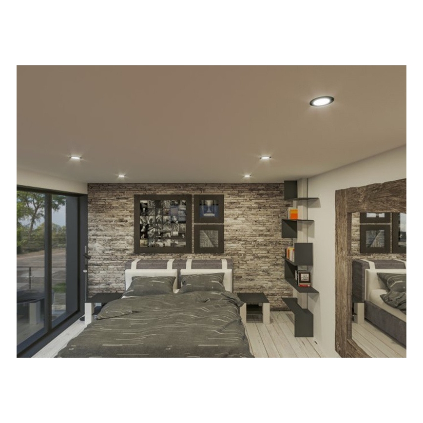 LED Ugradbena svjetiljka LED/6W/230V 4000K pr. 8,5 cm crna