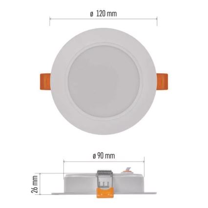 LED Ugradbena svjetiljka LED/9W/230V pr. 12 cm bijela