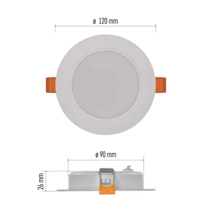 LED Ugradbena svjetiljka LED/9W/230V pr. 12 cm bijela