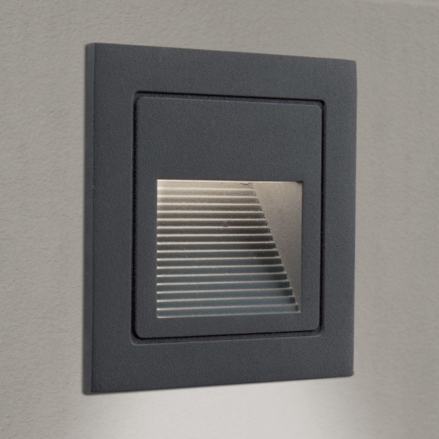LED Ugradbena svjetiljka LORO LED/2W/230V IP65 antracit