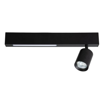 LED Ugradbena svjetiljka MAGNET LED/5W/230V + 1xGU10/60W 3000/4000K crna