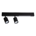 LED Ugradbena svjetiljka MAGNET LED/5W/230V + 2xGU10/60W 3000/4000K crna