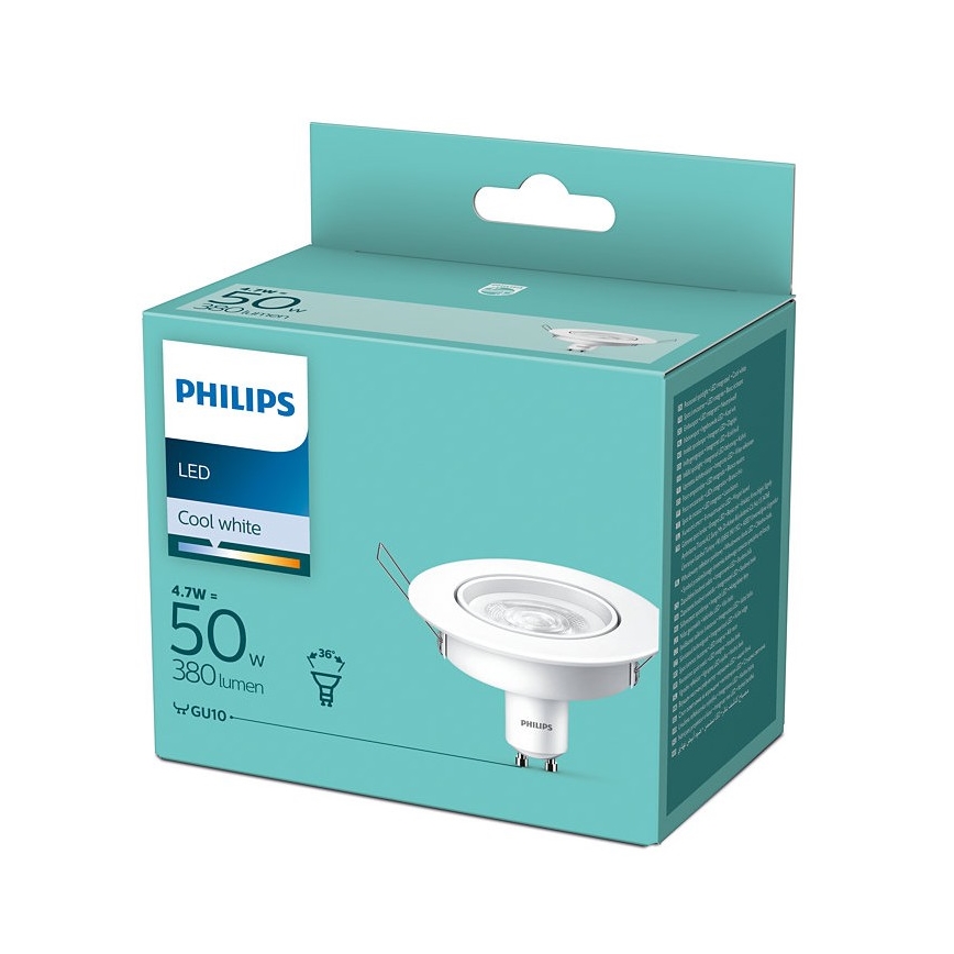 LED Ugradbena svjetiljka Philips 1xGU10/4,7W/230V 4000K