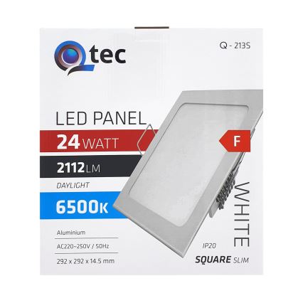 LED Ugradbena svjetiljka QTEC LED/24W/230V 6500K 29,2x29,2 cm