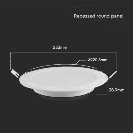 LED Ugradbena svjetiljka SAMSUNG CHIP LED/18W/230V 3000K pr. 22 cm bijela