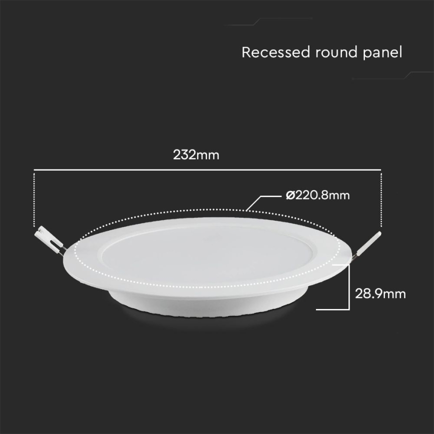 LED Ugradbena svjetiljka SAMSUNG CHIP LED/18W/230V 3000K pr. 22 cm bijela