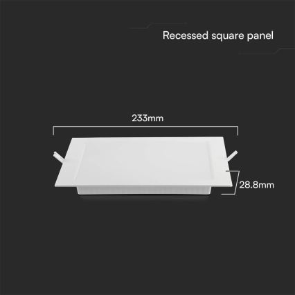 LED Ugradbena svjetiljka SAMSUNG CHIP LED/18W/230V 4000K 22x22 cm bijela
