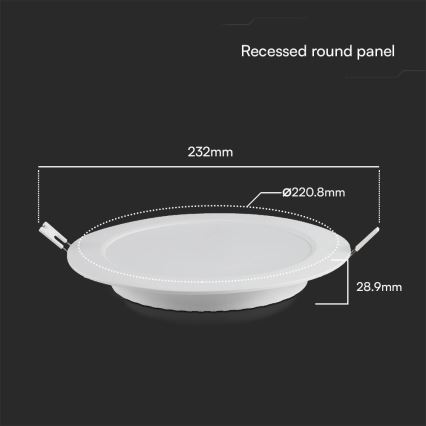 LED Ugradbena svjetiljka SAMSUNG CHIP LED/18W/230V 6500K pr. 22 cm bijela