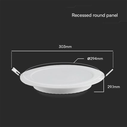 LED Ugradbena svjetiljka SAMSUNG CHIP LED/24W/230V 4000K pr. 29,4 cm bijela