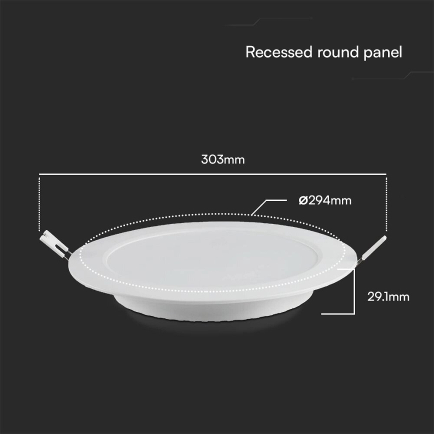 LED Ugradbena svjetiljka SAMSUNG CHIP LED/24W/230V 4000K pr. 29,4 cm bijela