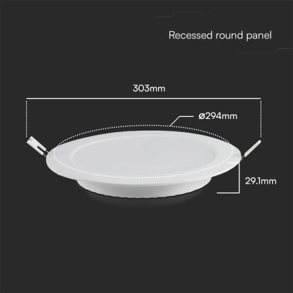 LED Ugradbena svjetiljka SAMSUNG CHIP LED/24W/230V 6500K pr. 29,4 cm bijela