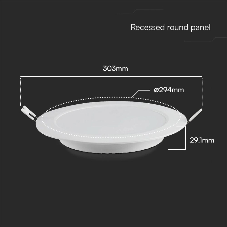 LED Ugradbena svjetiljka SAMSUNG CHIP LED/24W/230V 6500K pr. 29,4 cm bijela