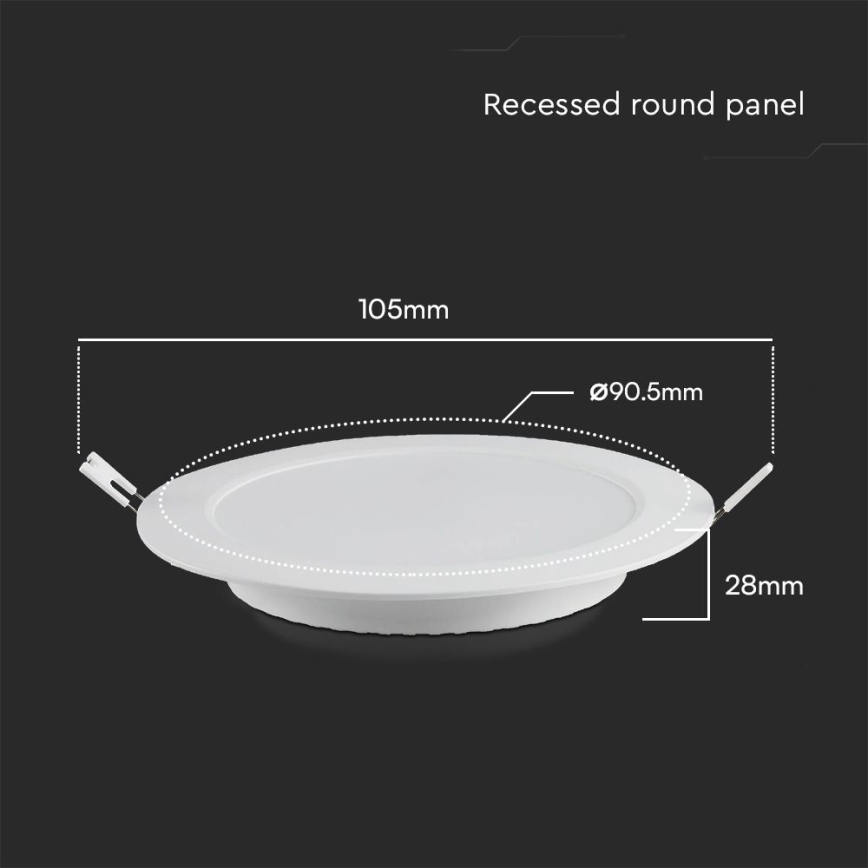 LED Ugradbena svjetiljka SAMSUNG CHIP LED/3W/230V 3000K pr. 9,5 cm bijela