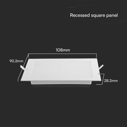 LED Ugradbena svjetiljka SAMSUNG CHIP LED/3W/230V 4000K 9x9 cm bijela