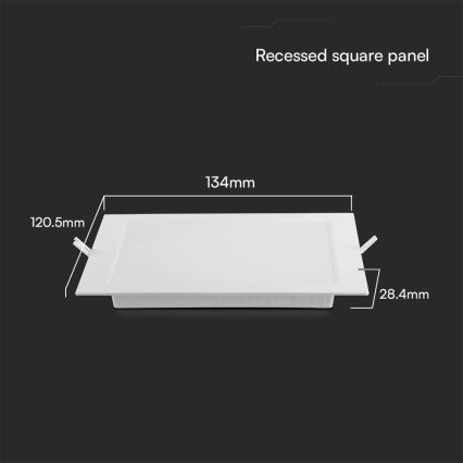 LED Ugradbena svjetiljka SAMSUNG CHIP LED/6W/230V 3000K 12x12 cm bijela