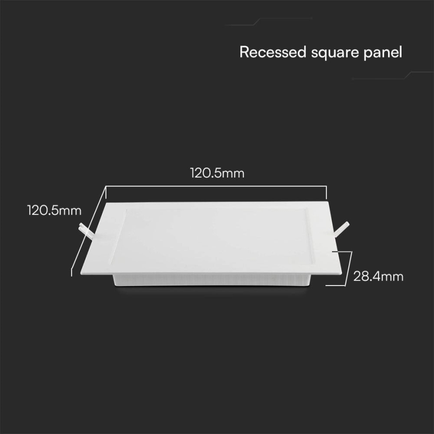 LED Ugradbena svjetiljka SAMSUNG CHIP LED/6W/230V 6500K 12x12 cm bijela