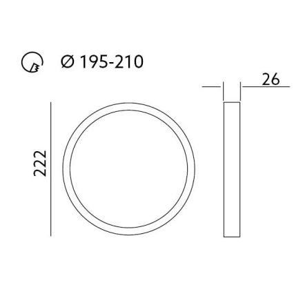 LED Ugradbena svjetiljka SIGARO PT LED/18W/230V 4000K IP40