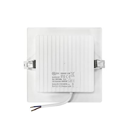 LED Ugradbena svjetiljka SQUARE LED/12W/230V 4000K 17x17 cm bijela