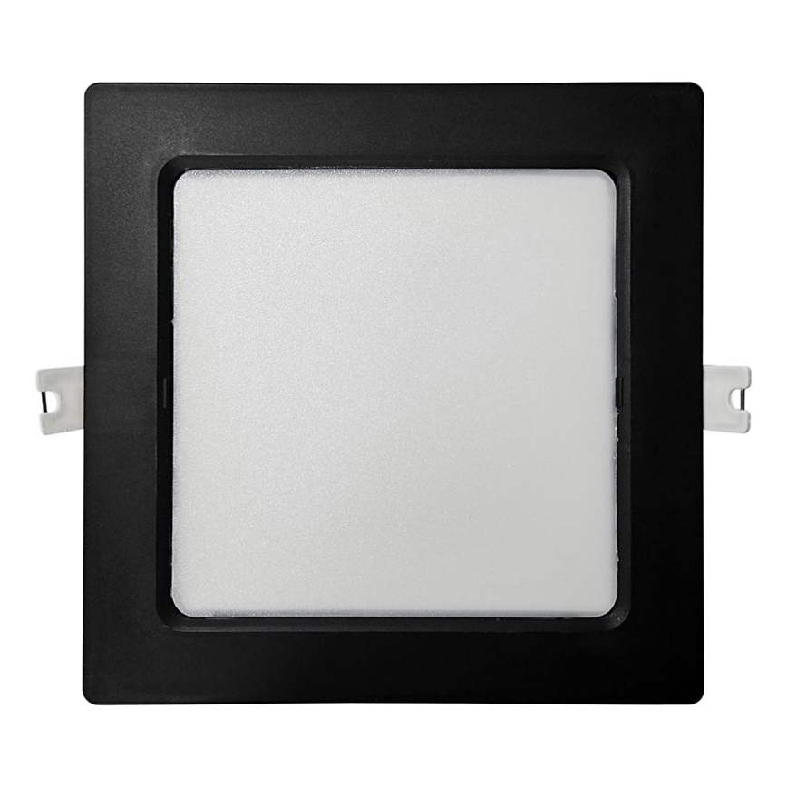LED Ugradbena svjetiljka SQUARE LED/12W/230V 4000K 17x17 cm crna