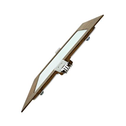 LED Ugradbena svjetiljka SQUARE LED/12W/230V 4200K 16,8x16,8 cm smeđa