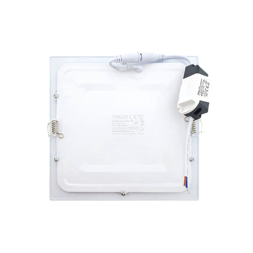 LED Ugradbena svjetiljka SQUARE LED/15W/230V 4200K 18,8x18,8 cm bijela