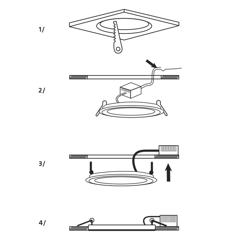 LED Ugradbena svjetiljka SQUARE LED/15W/230V 4200K 18,8x18,8 cm bijela
