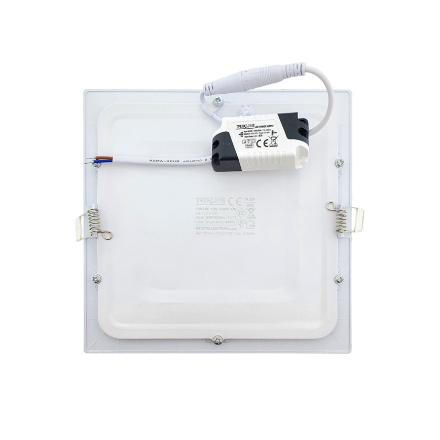 LED Ugradbena svjetiljka SQUARE LED/15W/230V 6500K 18,8x18,8 cm bijela