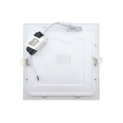 LED Ugradbena svjetiljka SQUARE LED/18W/230V 2700K 22x22 cm bijela