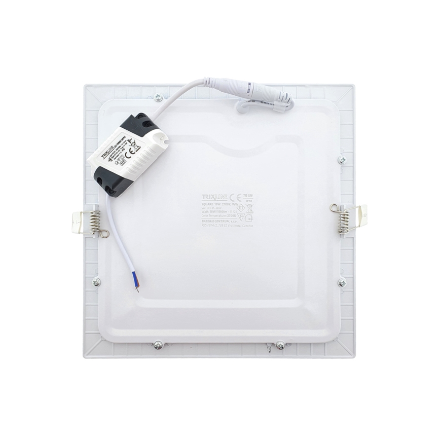 LED Ugradbena svjetiljka SQUARE LED/18W/230V 2700K 22x22 cm bijela
