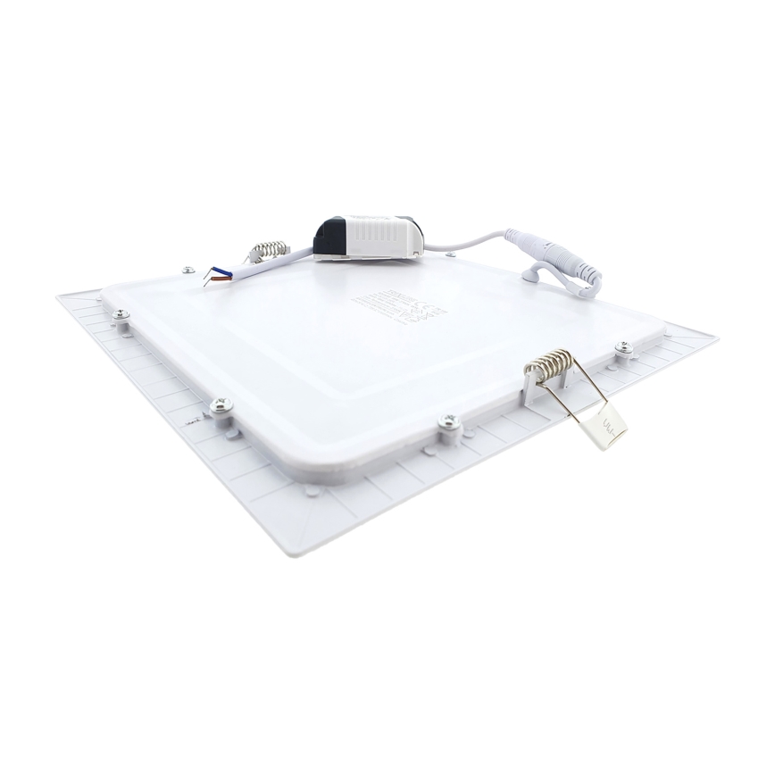 LED Ugradbena svjetiljka SQUARE LED/18W/230V 2700K 22x22 cm bijela