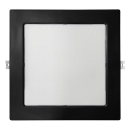 LED Ugradbena svjetiljka SQUARE LED/18W/230V 4000K 22x22 cm crna
