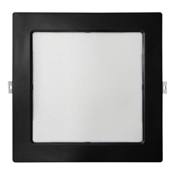 LED Ugradbena svjetiljka SQUARE LED/18W/230V 4000K 22x22 cm crna